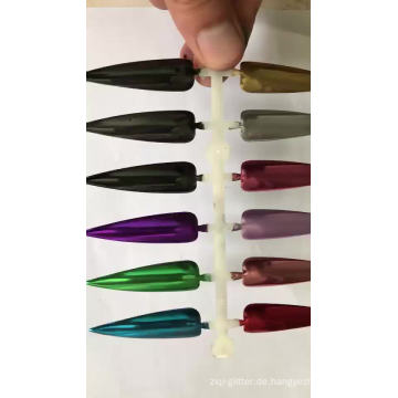 Großhandel 12 Farbe Spiegelpulver Chromspiegelpulver für Nagellack, Kosmetik